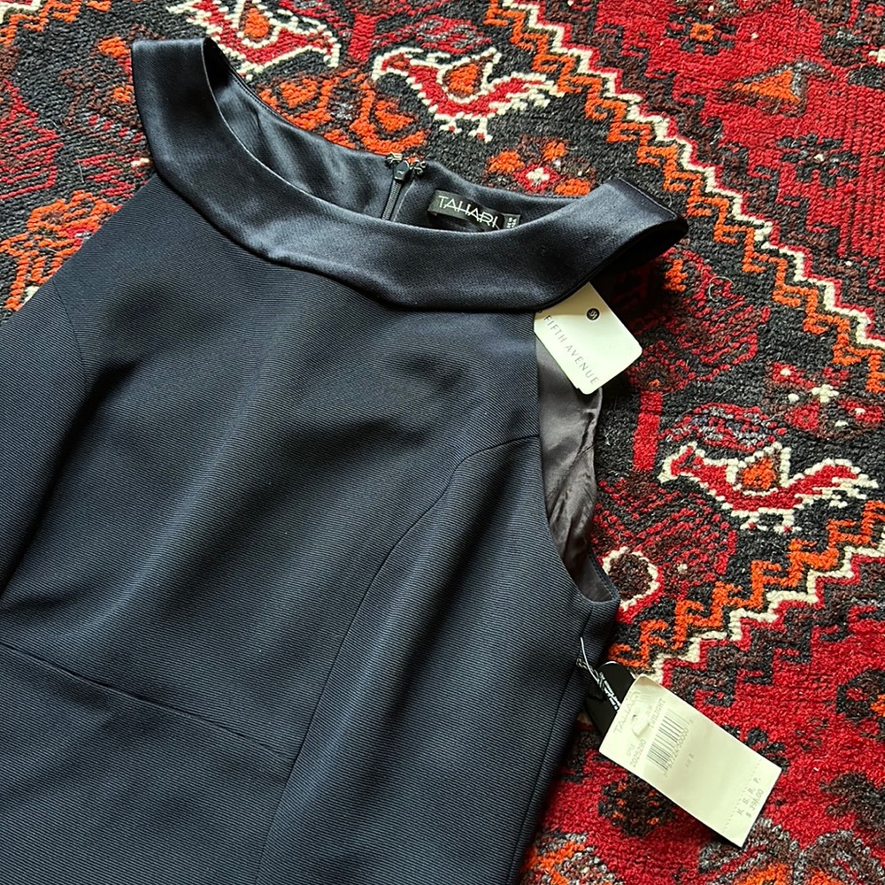 nwt • TAHARI Twilight / Navy Dressy Casual Silk S